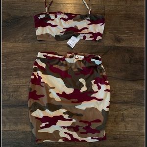 Women’s Small Matching Set Crop Top & Short Skirt